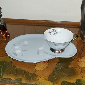 Sapphire by Deville Snack Plate and Footed Cup